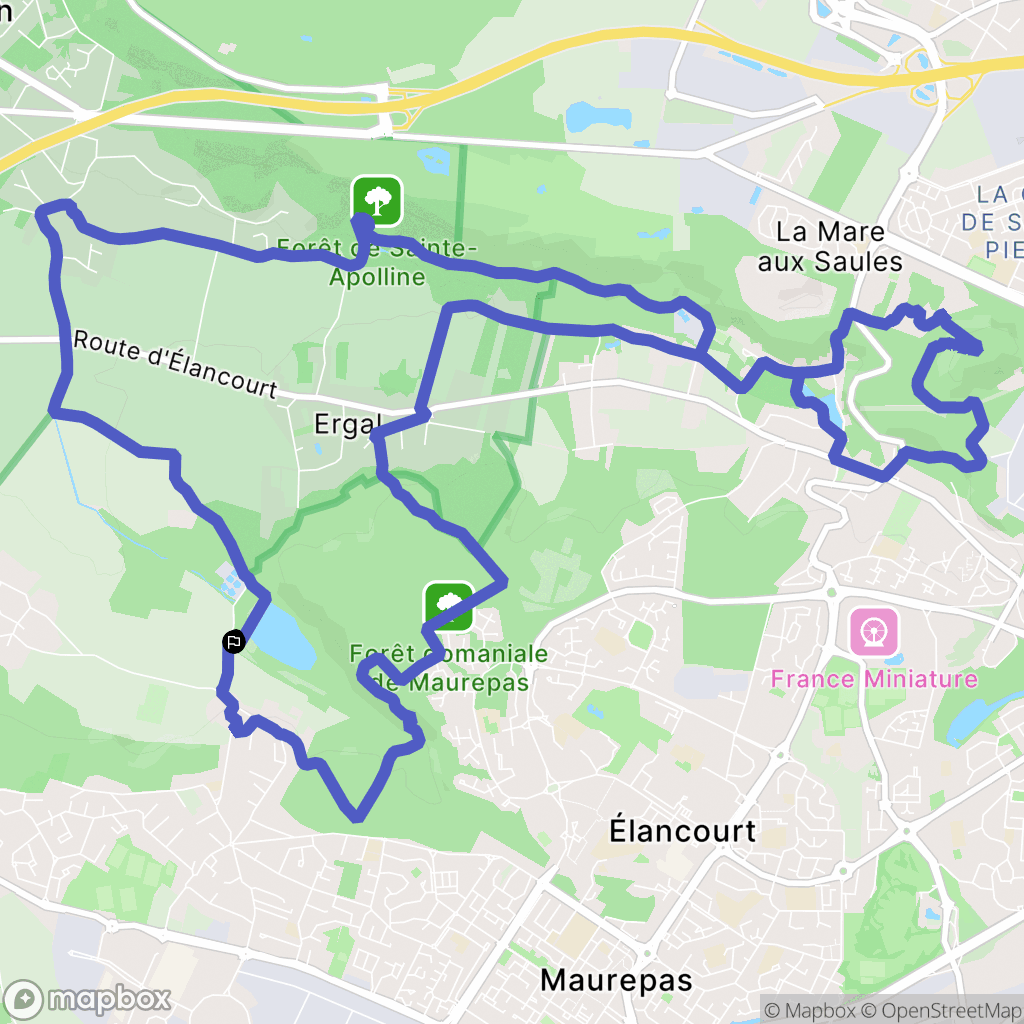 Maurepas : carte du parcours de randonnée - France