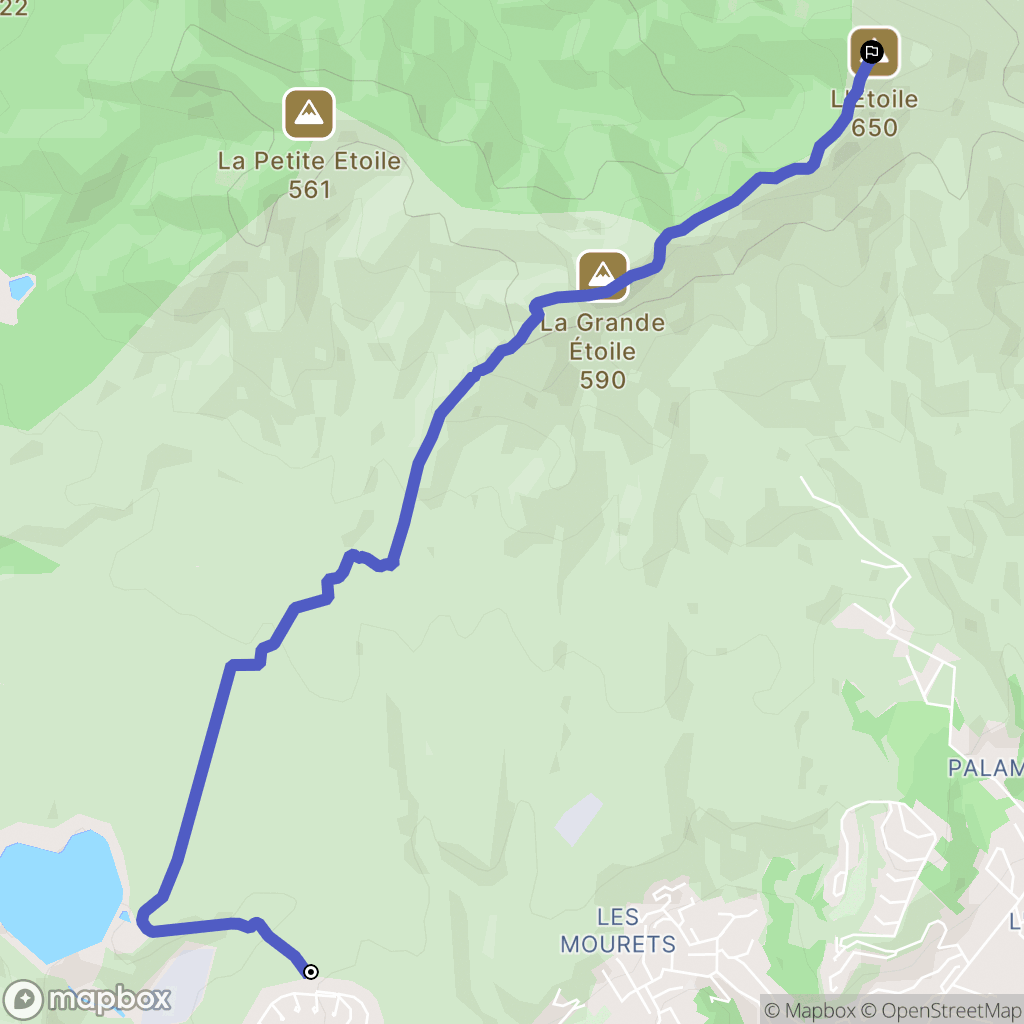 La Batarelle Haute : carte du parcours de randonnée - France