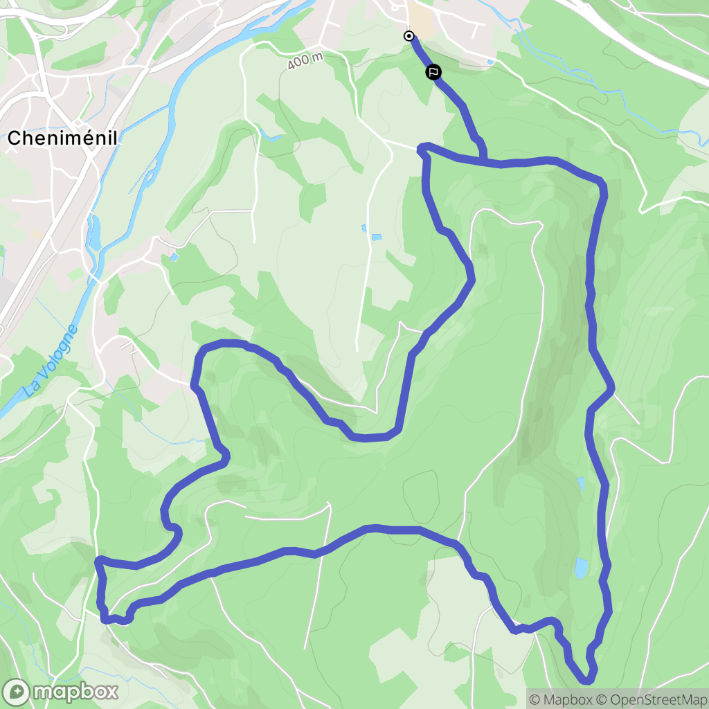 Docelles : carte du parcours de randonnée - France