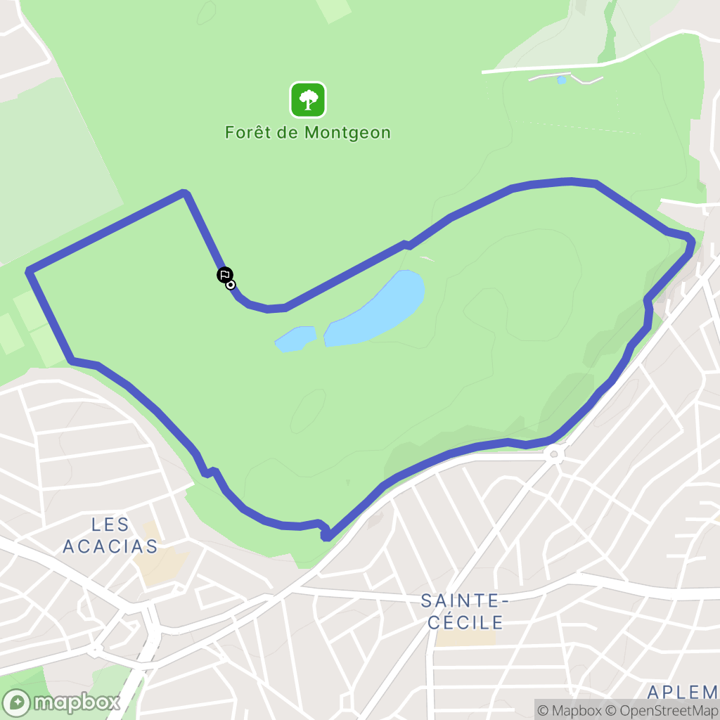 Le Havre : carte du parcours de randonnée - France