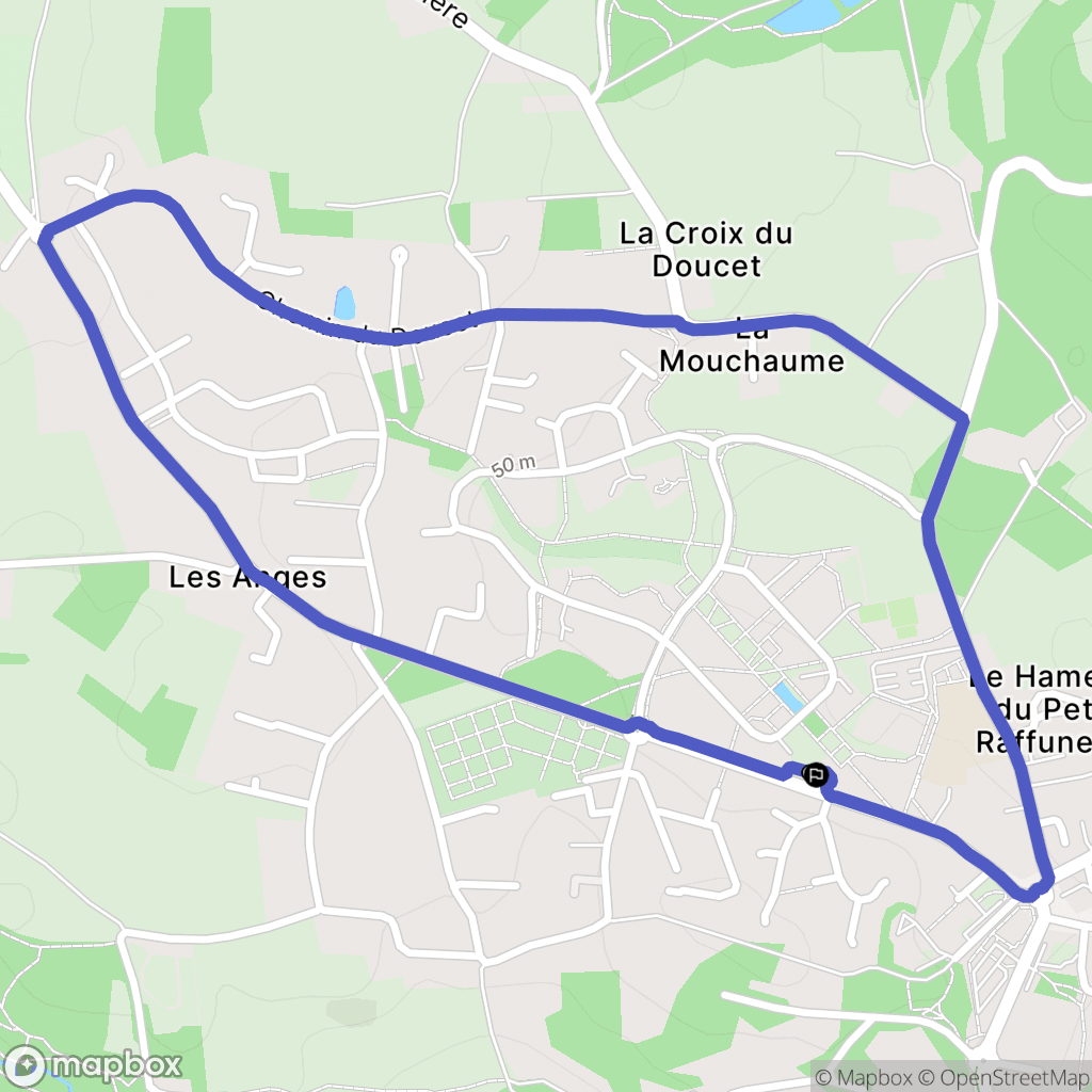 Orvault : carte du parcours de randonnée - France