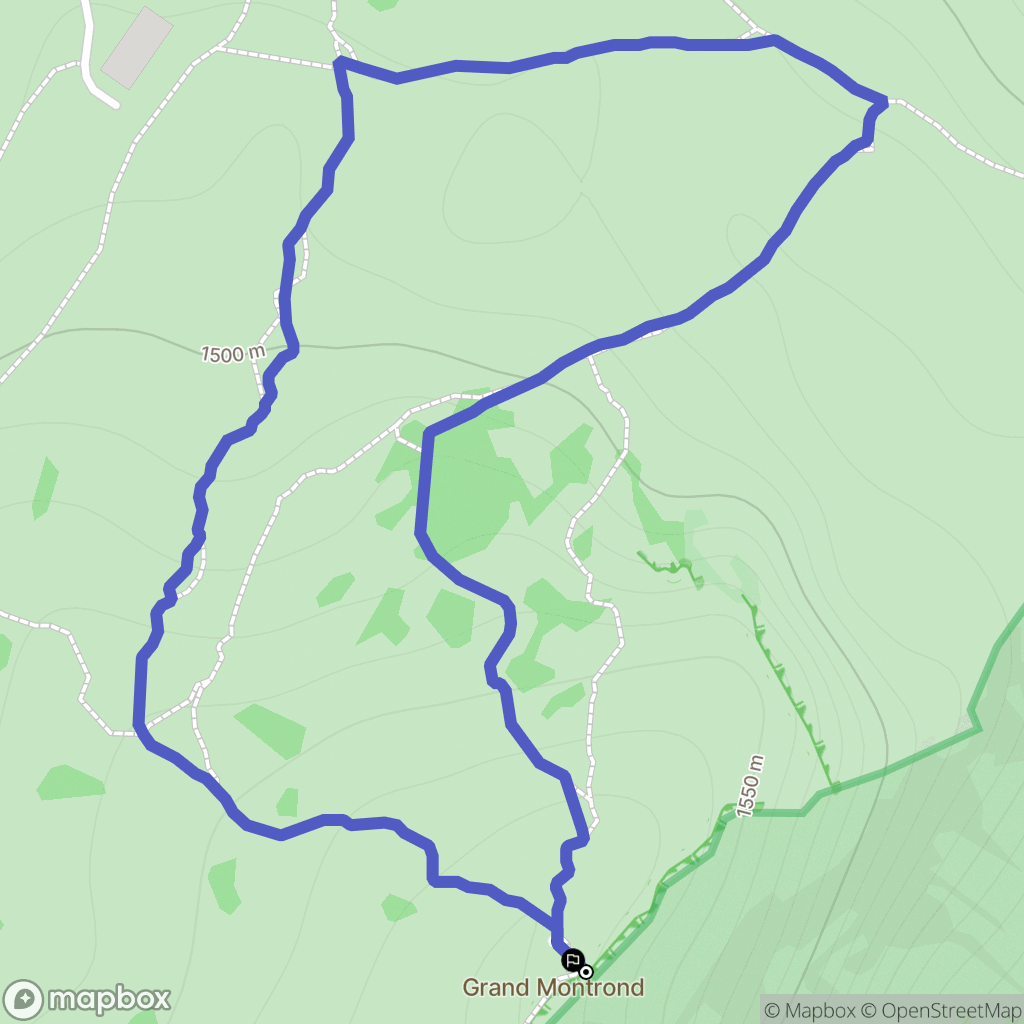 Mijoux : carte du parcours de randonnée - France