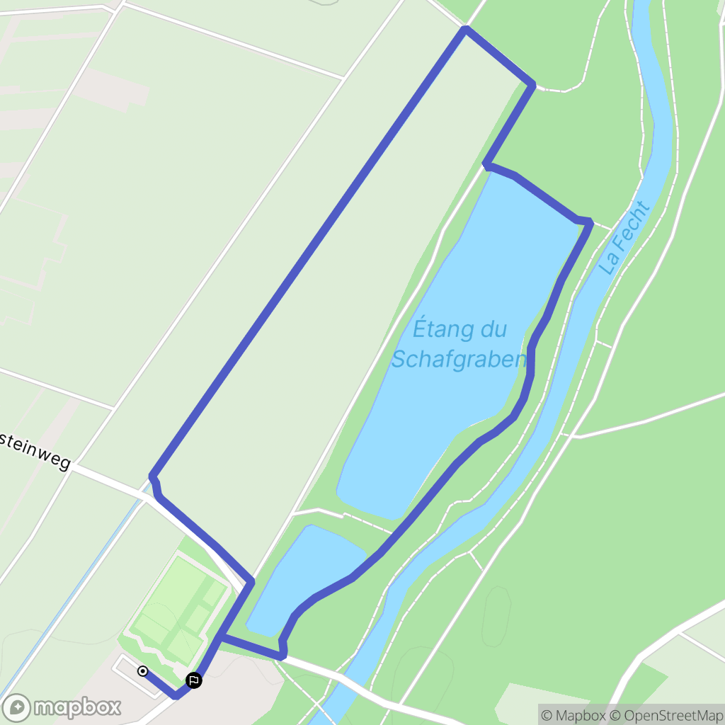 Ingersheim : carte du parcours de randonnée - France