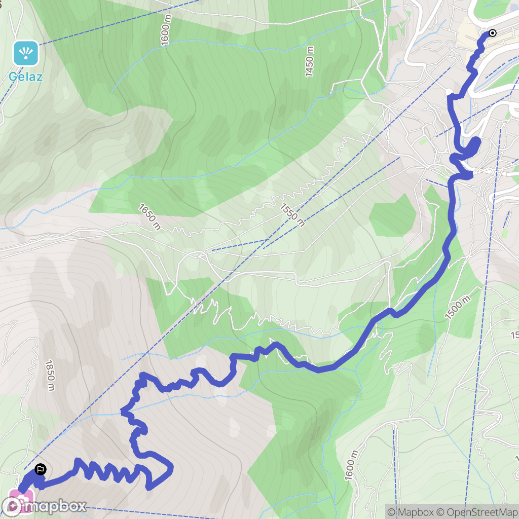 Les Avanchers-Valmorel : carte du parcours de randonnée - France