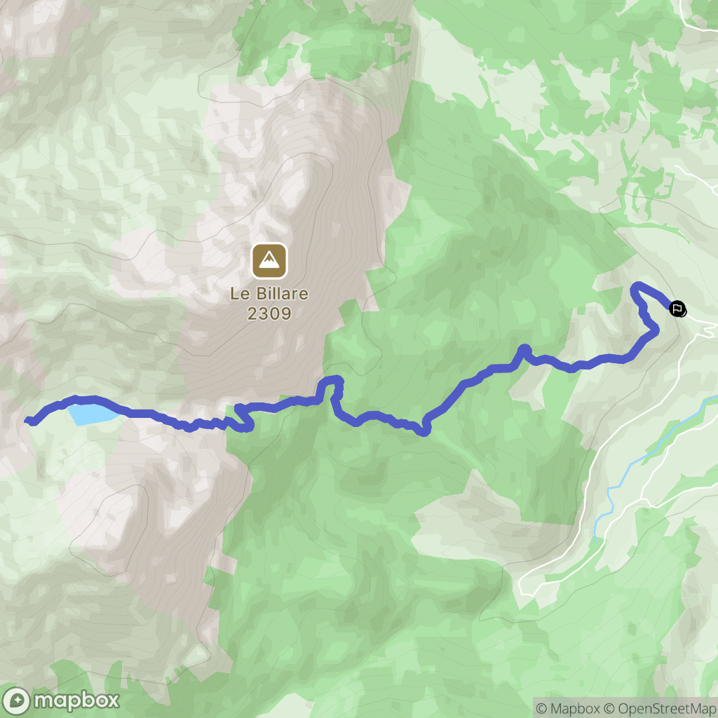 Lescun : carte du parcours de randonnée - France