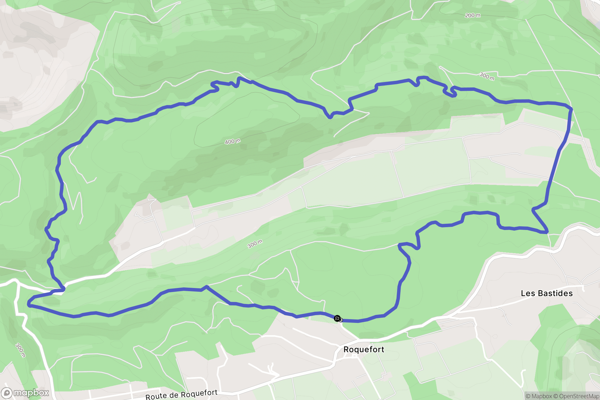 Roquefort-la-Bédoule : carte du parcours de randonnée - France