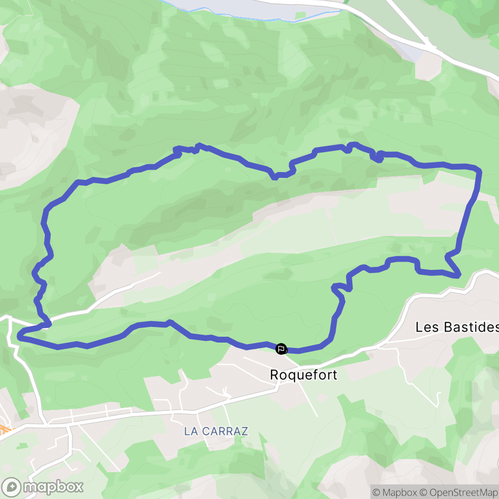 Roquefort-la-Bédoule : carte du parcours de randonnée - France