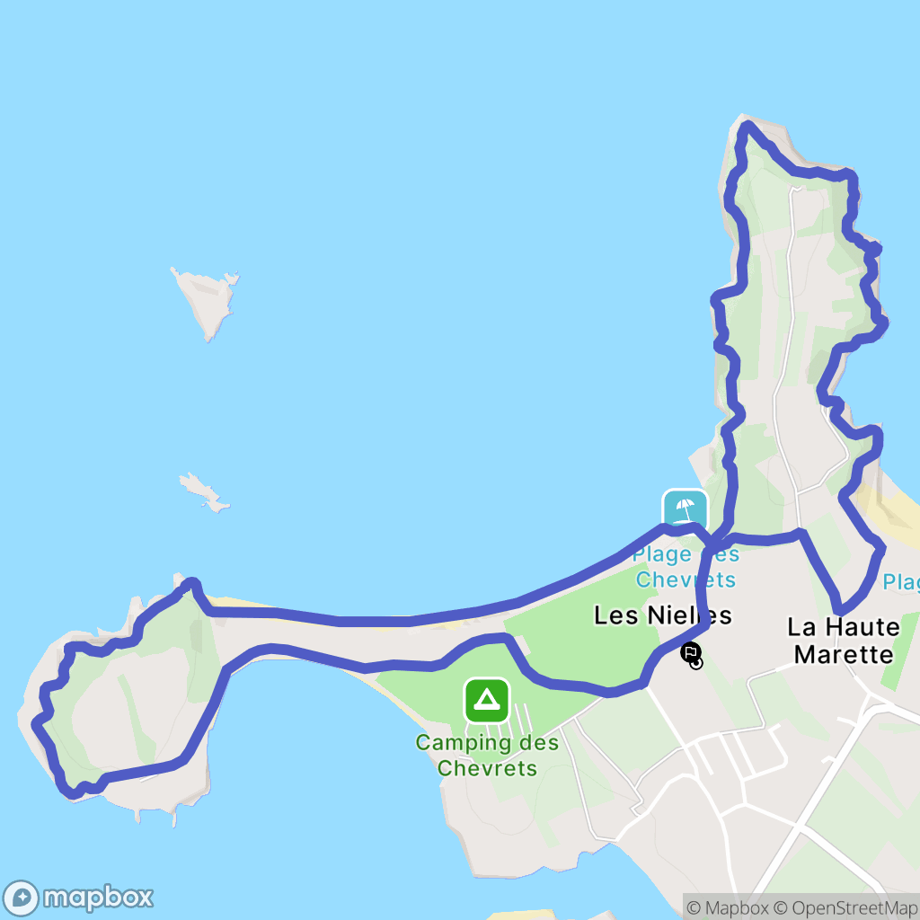Saint-Coulomb : carte du parcours de randonnée - France