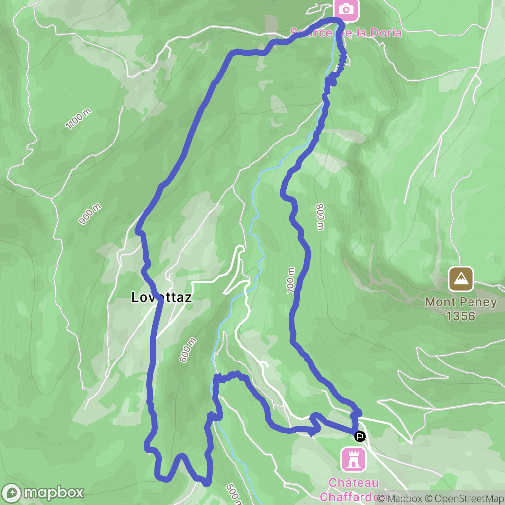 Saint-Jean-d'Arvey : carte du parcours de randonnée - France