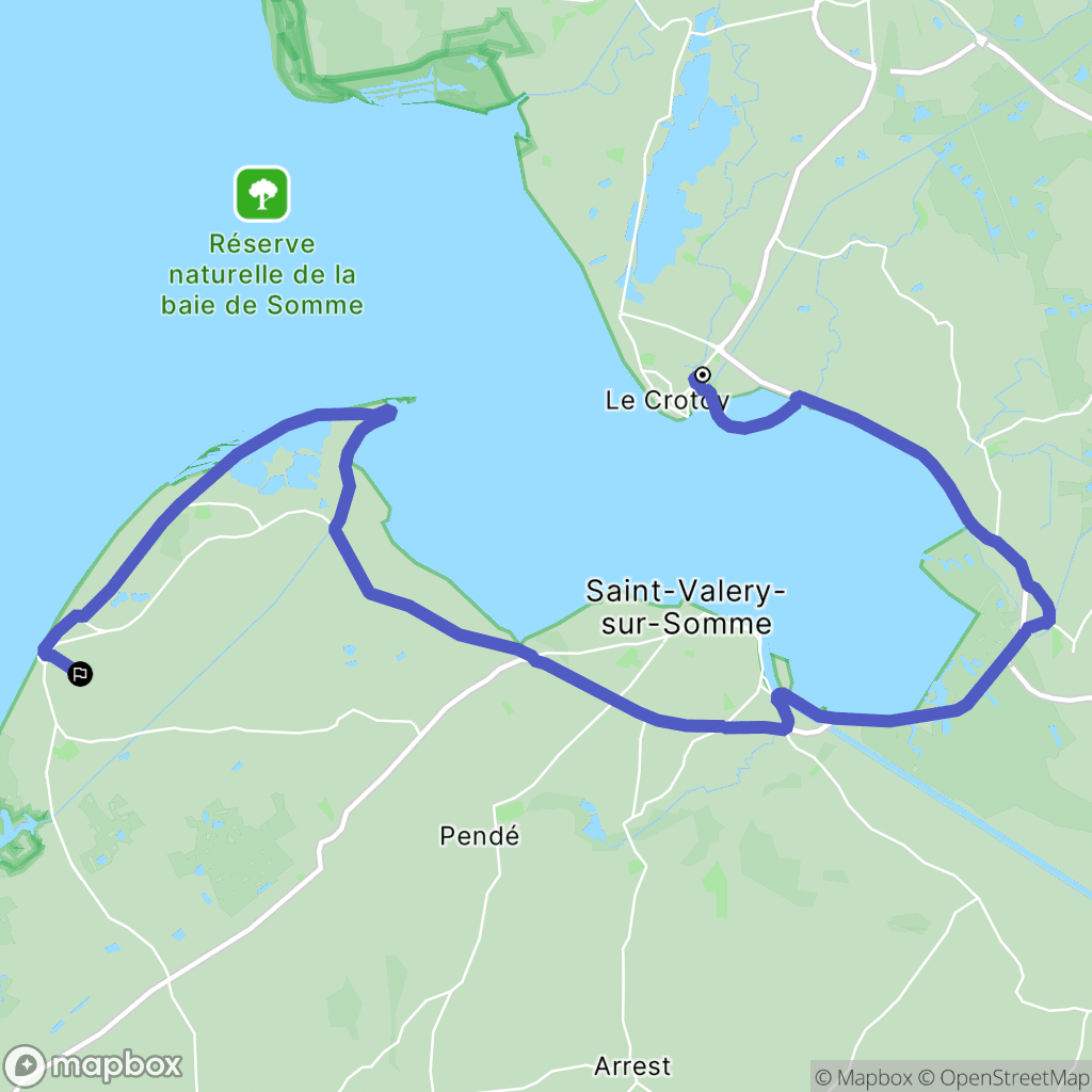 Le Crotoy : carte du parcours de randonnée - France