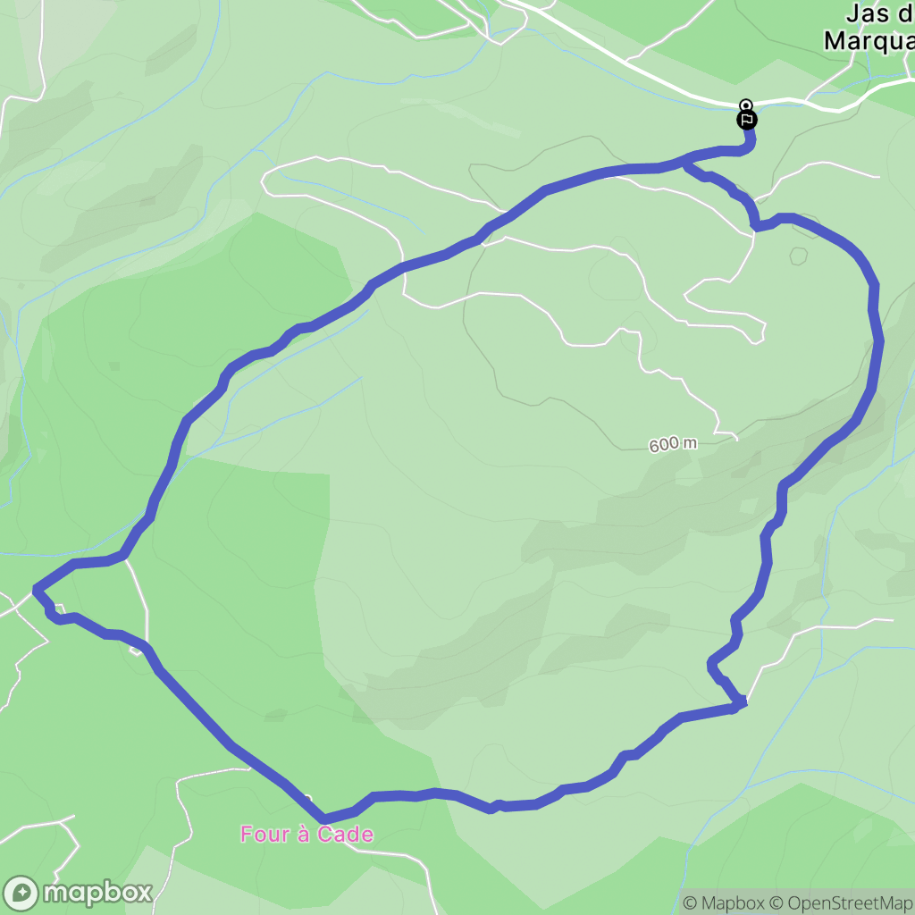 Signes : carte du parcours de randonnée - France