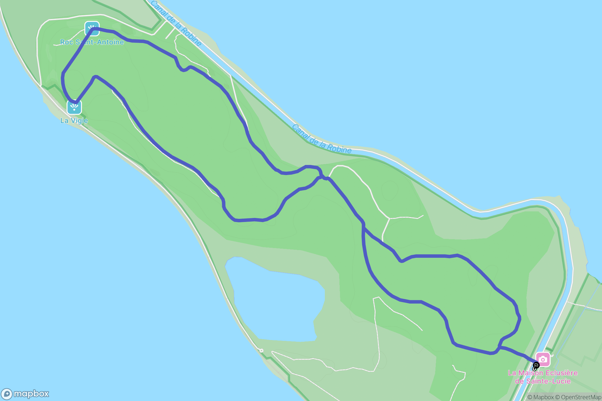Port-la-Nouvelle : carte du parcours de randonnée - France