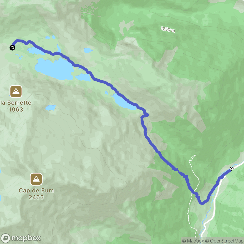 Auzat : carte du parcours de randonnée - France