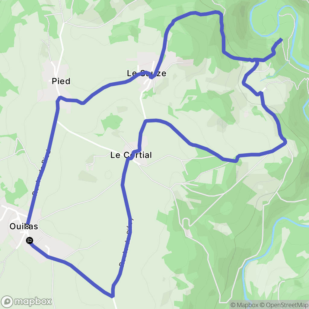 Aurec-sur-Loire : carte du parcours de randonnée - France