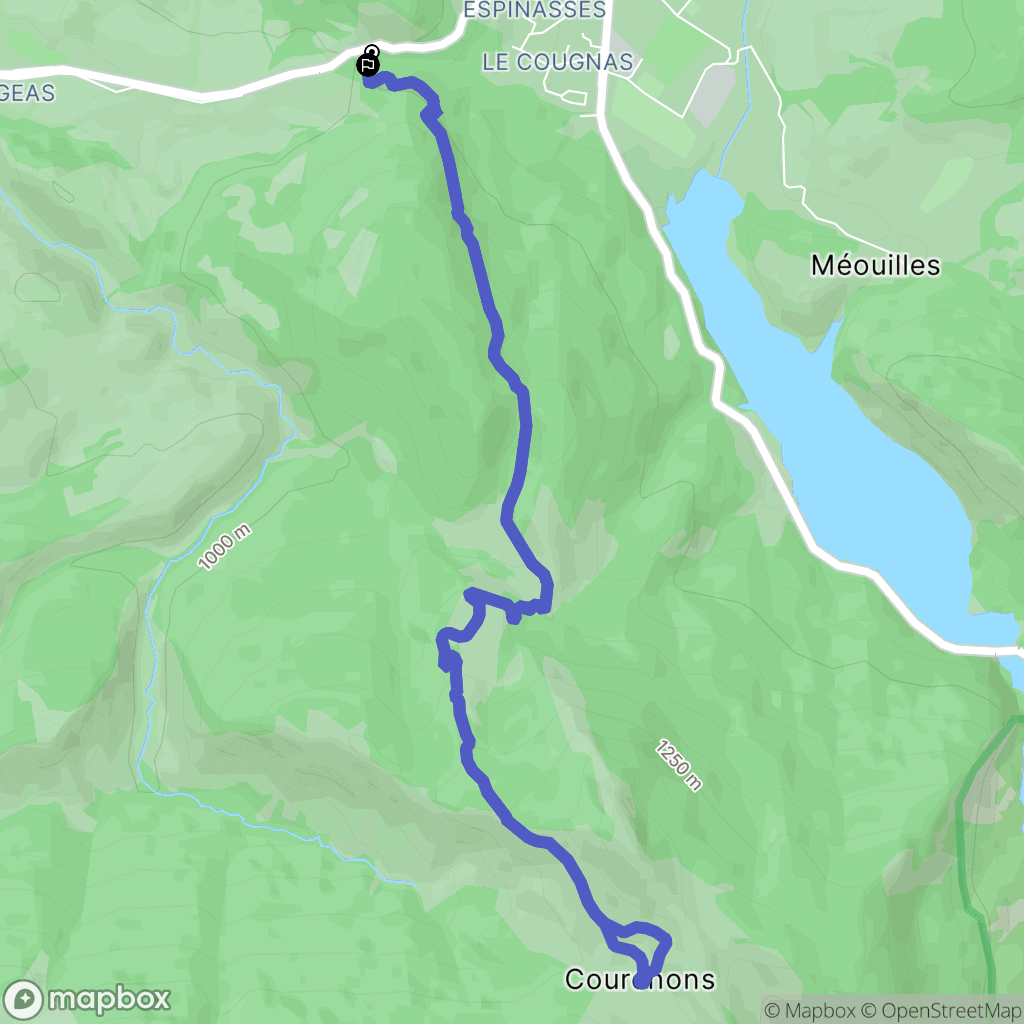 Saint-André-les-Alpes : carte du parcours de randonnée - France