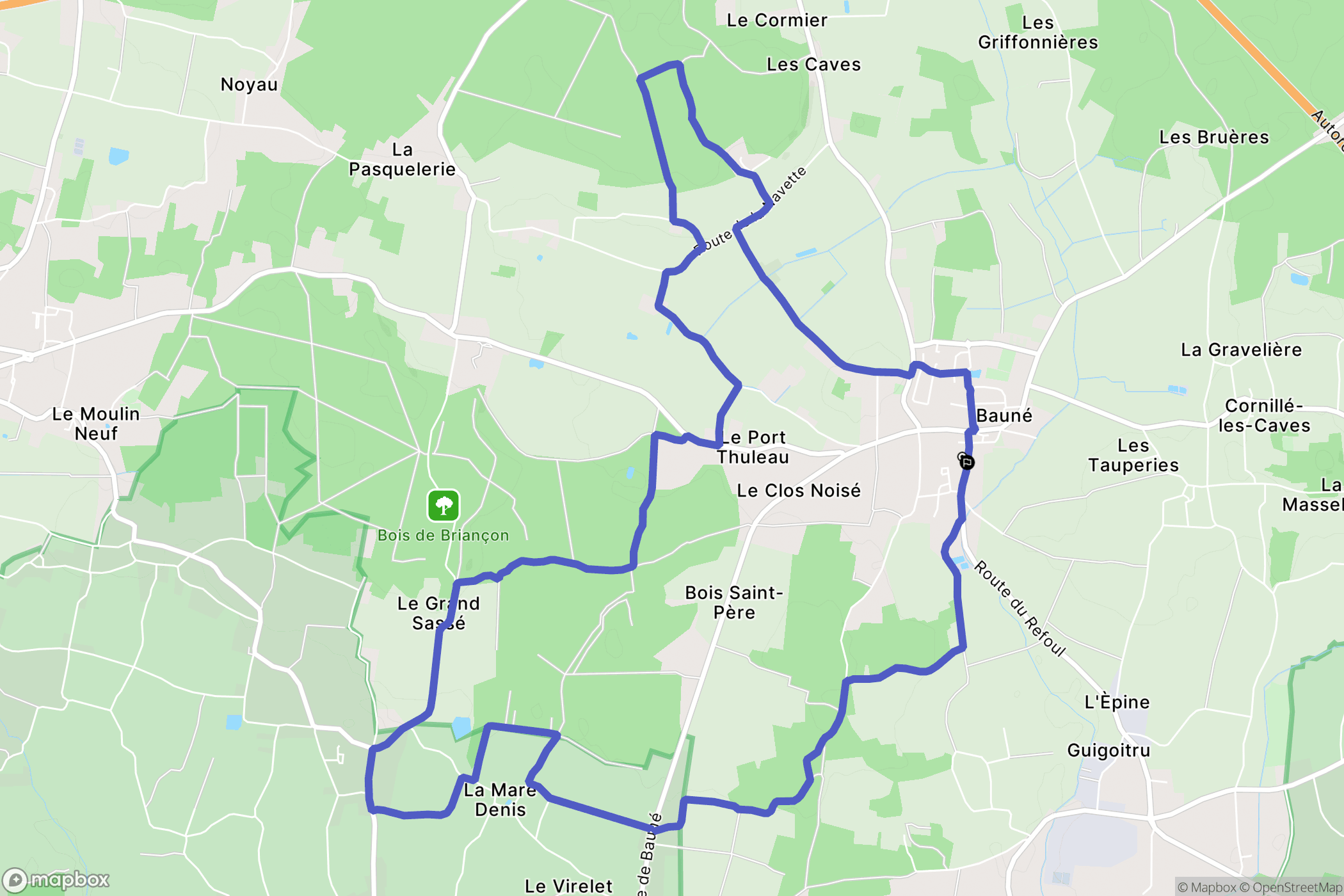 Bauné: routekaart voor buitenactiviteiten - France