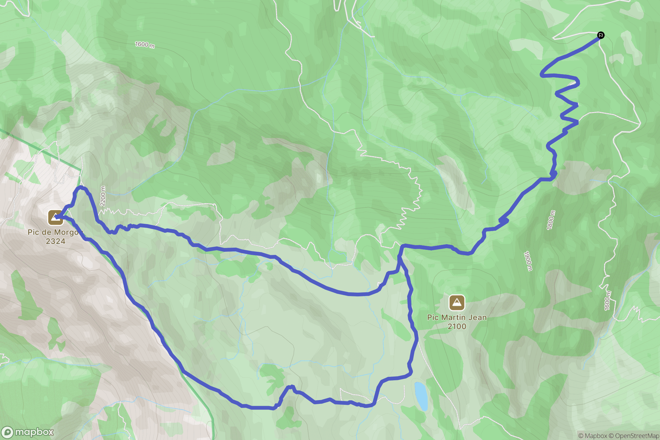 Crots : carte du parcours de randonnée - France