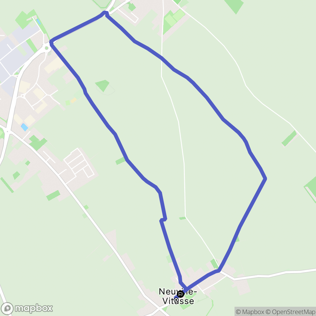 Neuville-Vitasse : carte du parcours de randonnée - France