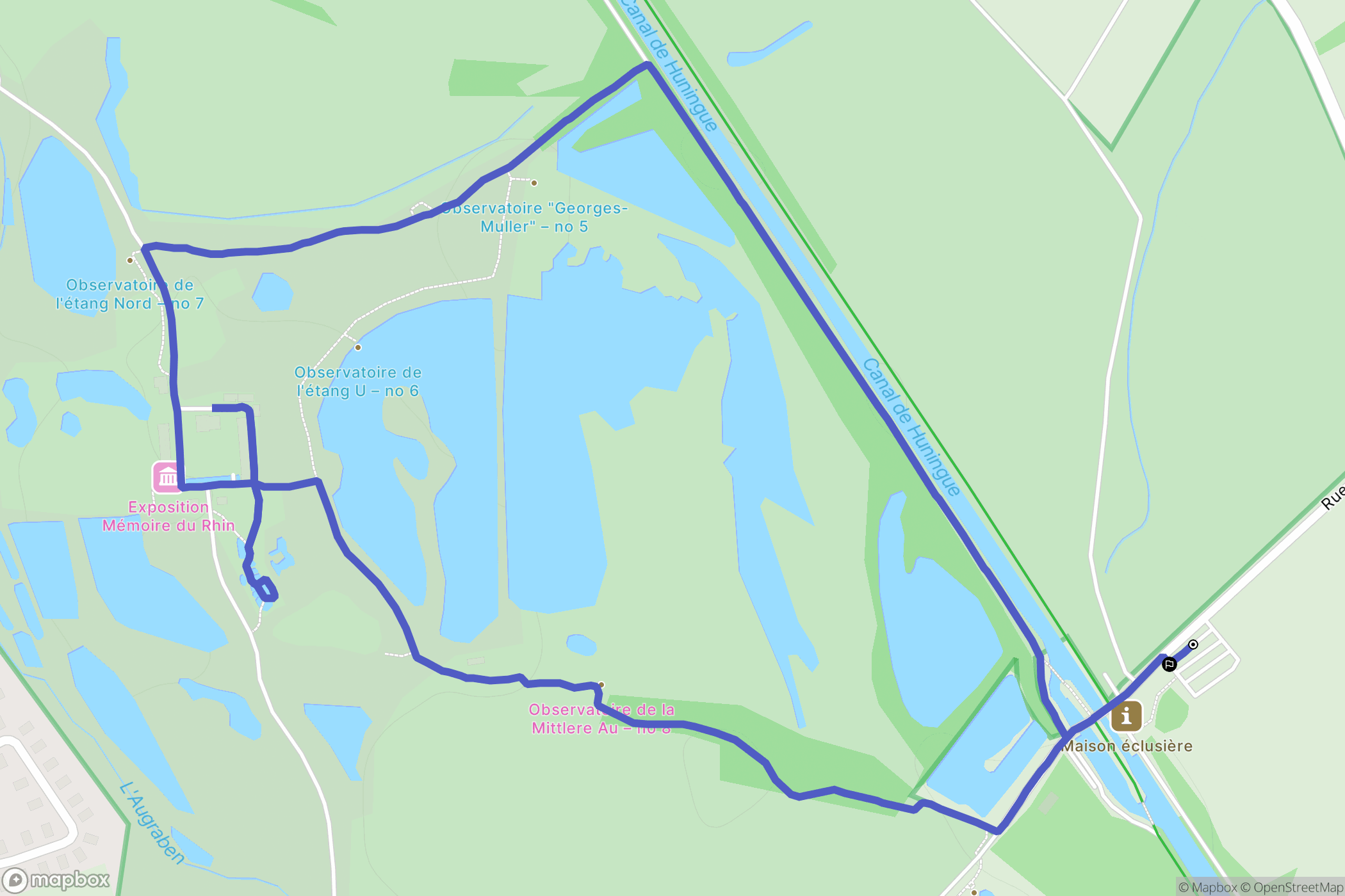 Saint-Louis : carte du parcours de randonnée - France