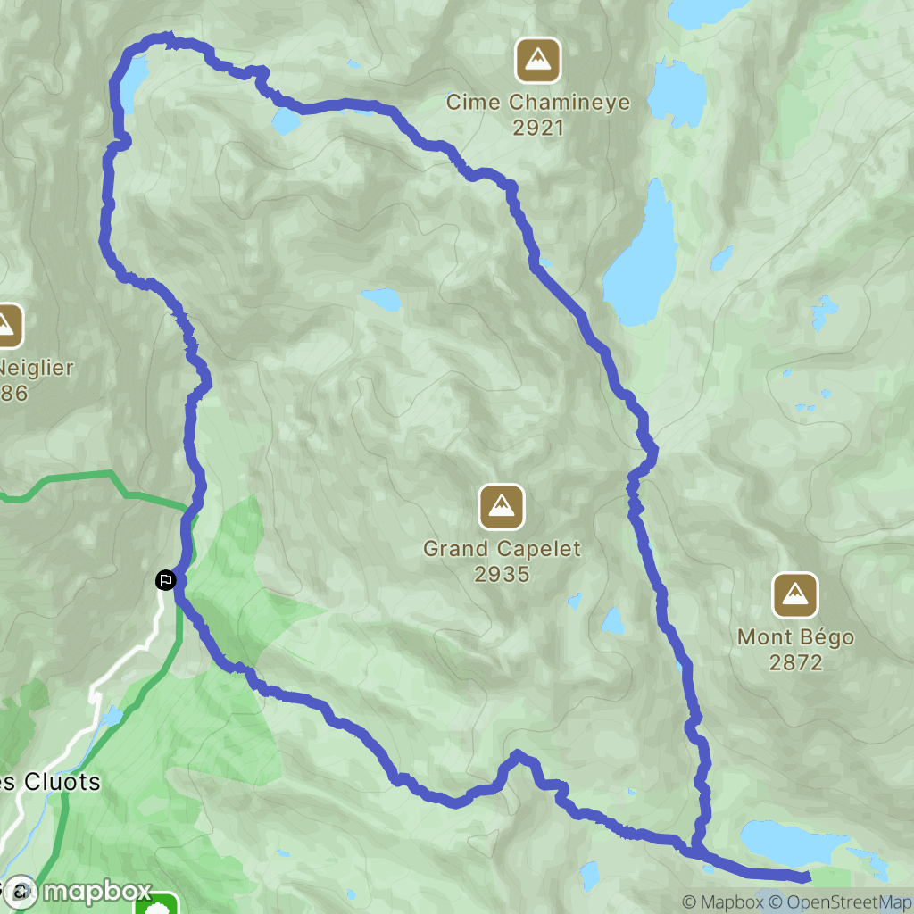 Roquebillière : carte du parcours de randonnée - France