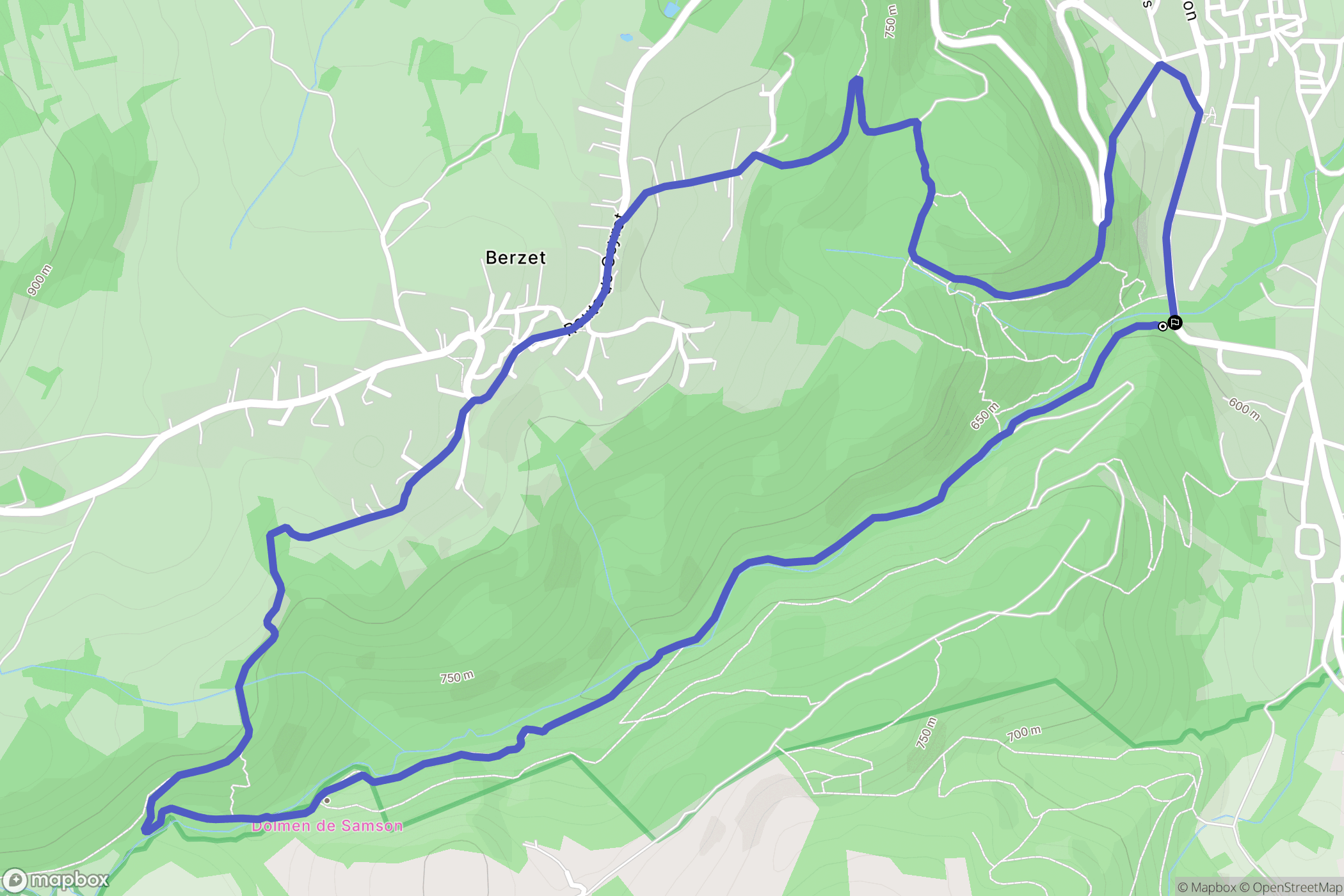 Ceyrat : carte du parcours de randonnée - France