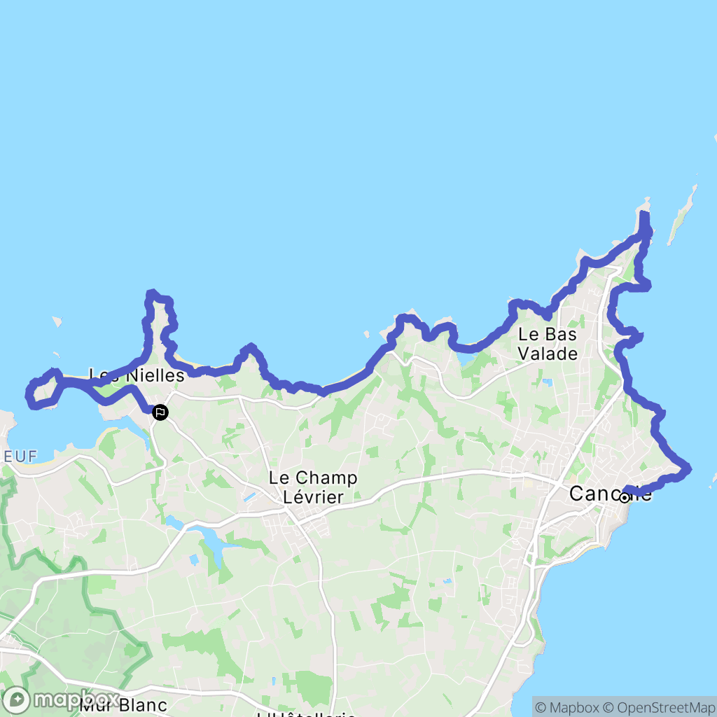 Cancale : carte du parcours de randonnée - France