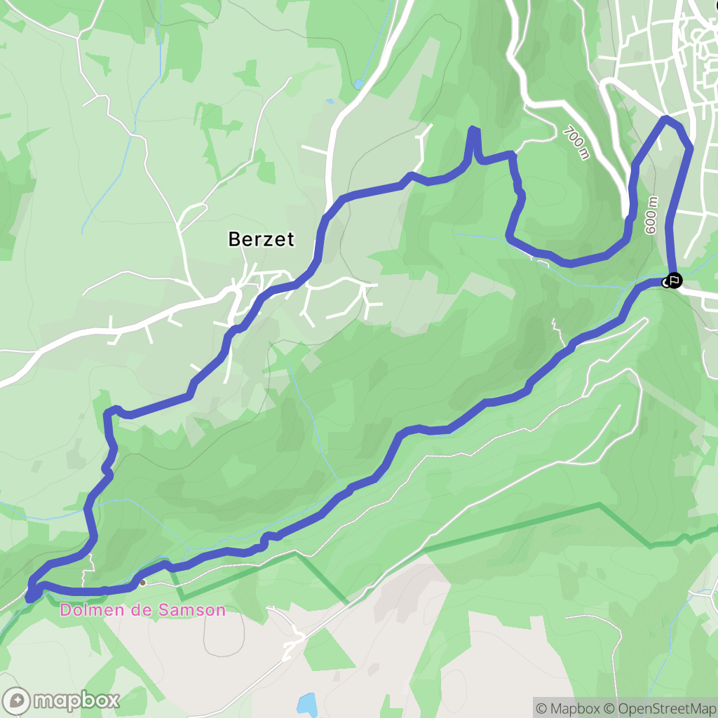 Ceyrat : carte du parcours de randonnée - France