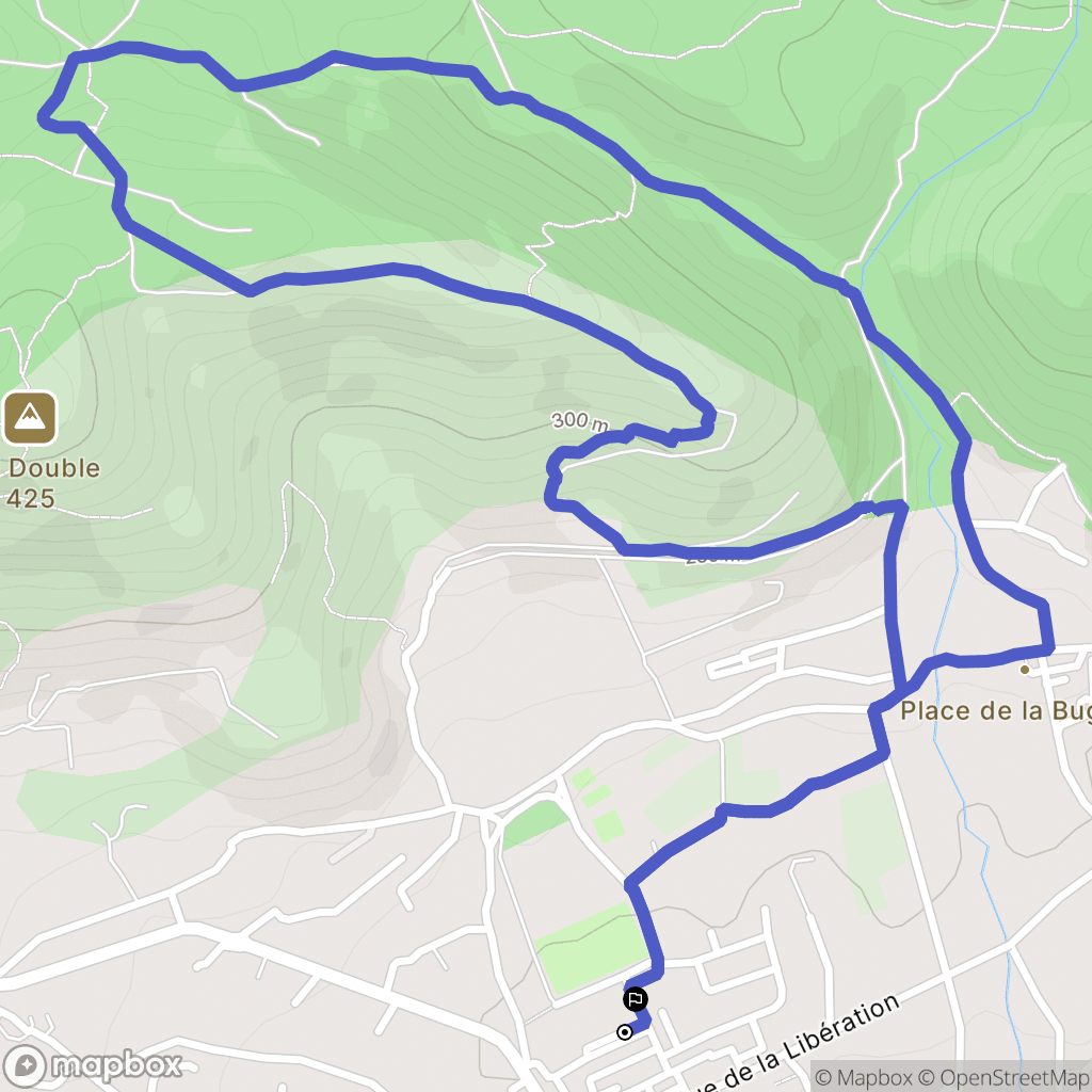 Puget-ville : carte du parcours de randonnée - France