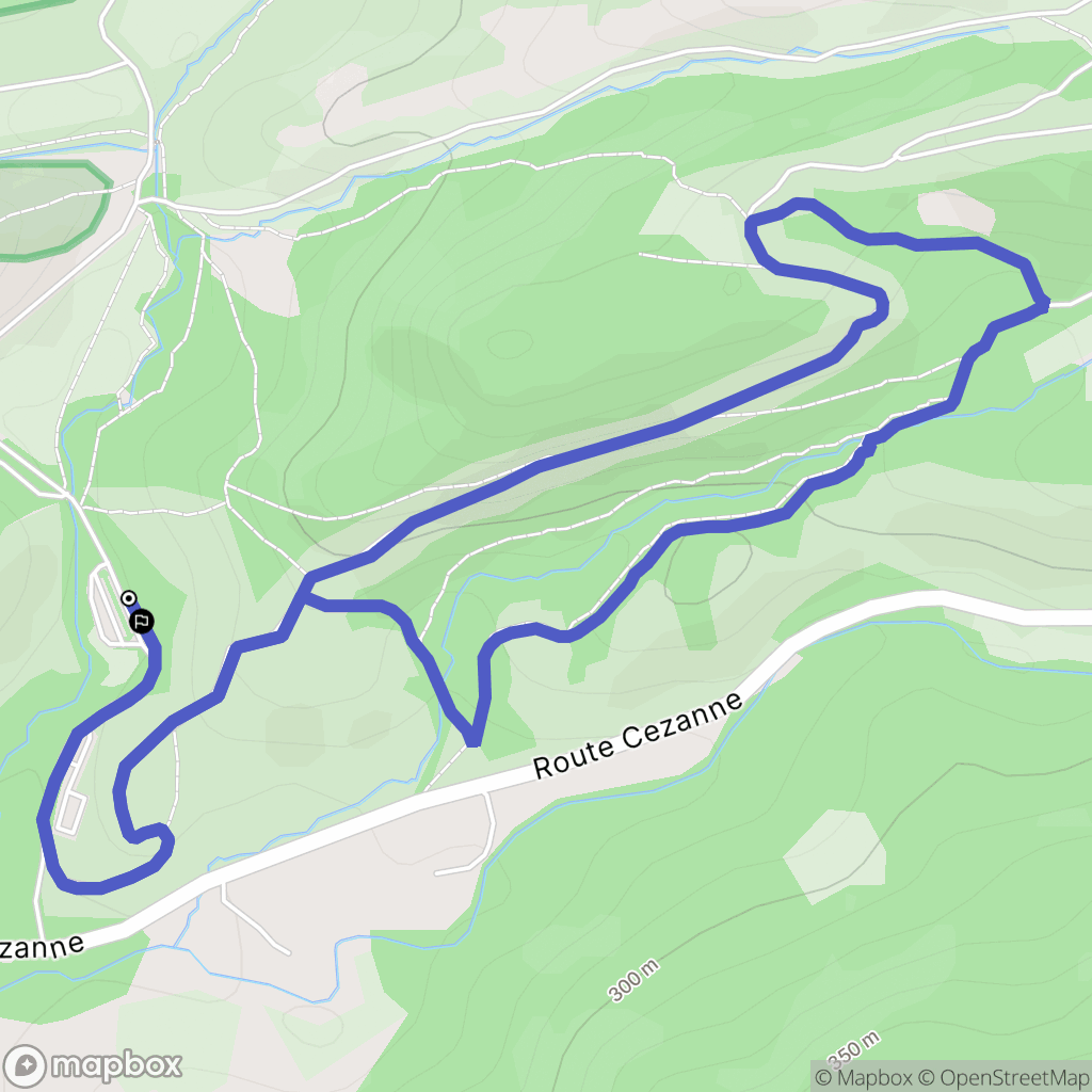 Beaurecueil : carte du parcours de randonnée - France