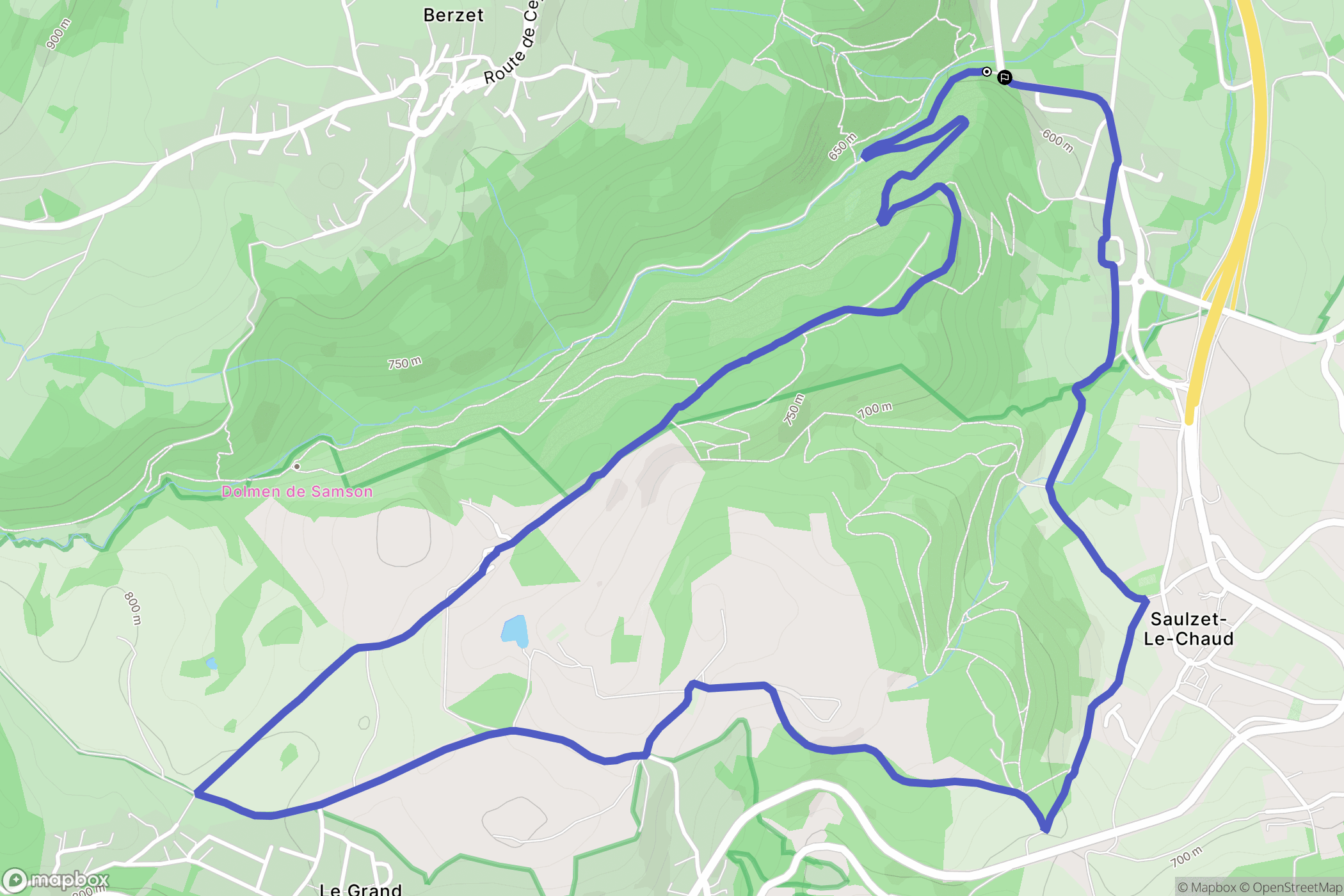 Ceyrat : carte du parcours de randonnée - France