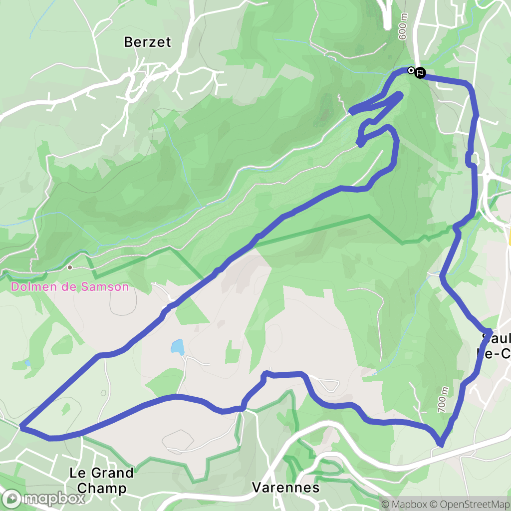 Ceyrat : carte du parcours de randonnée - France
