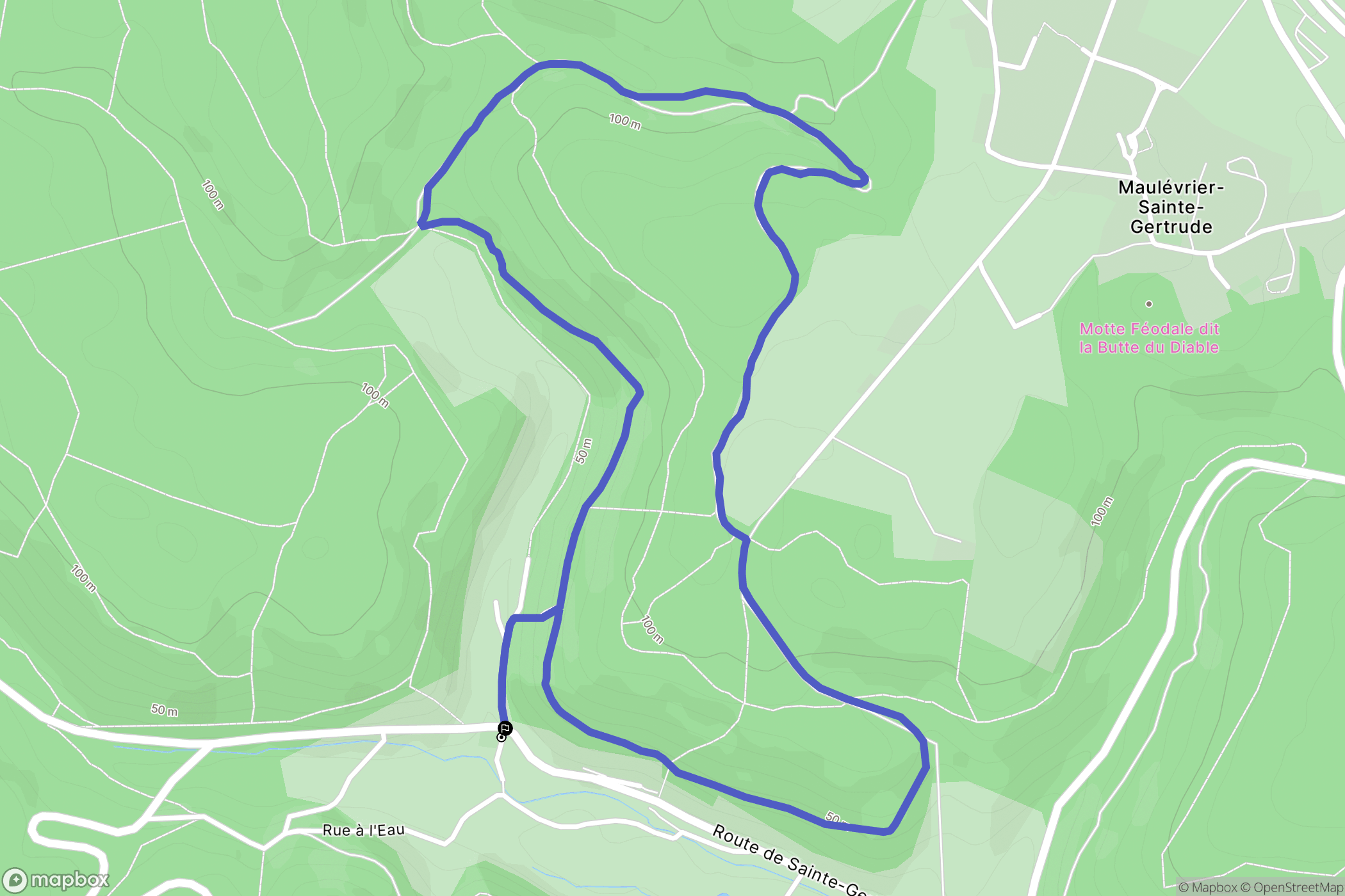 Maulévrier-Sainte-Gertrude : carte du parcours de randonnée - France