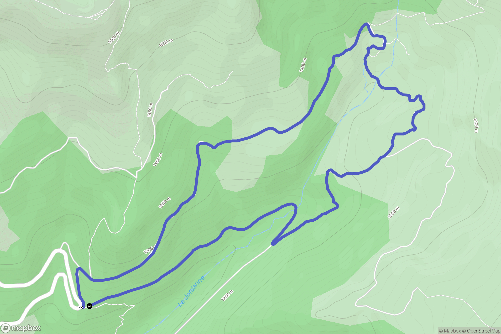 Mandailles-Saint-Julien : carte du parcours de randonnée - France