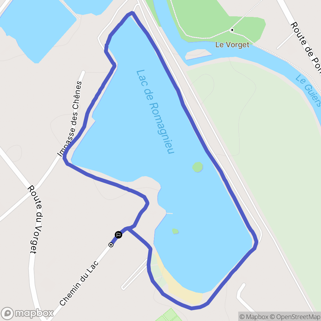 Romagnieu : carte du parcours de randonnée - France