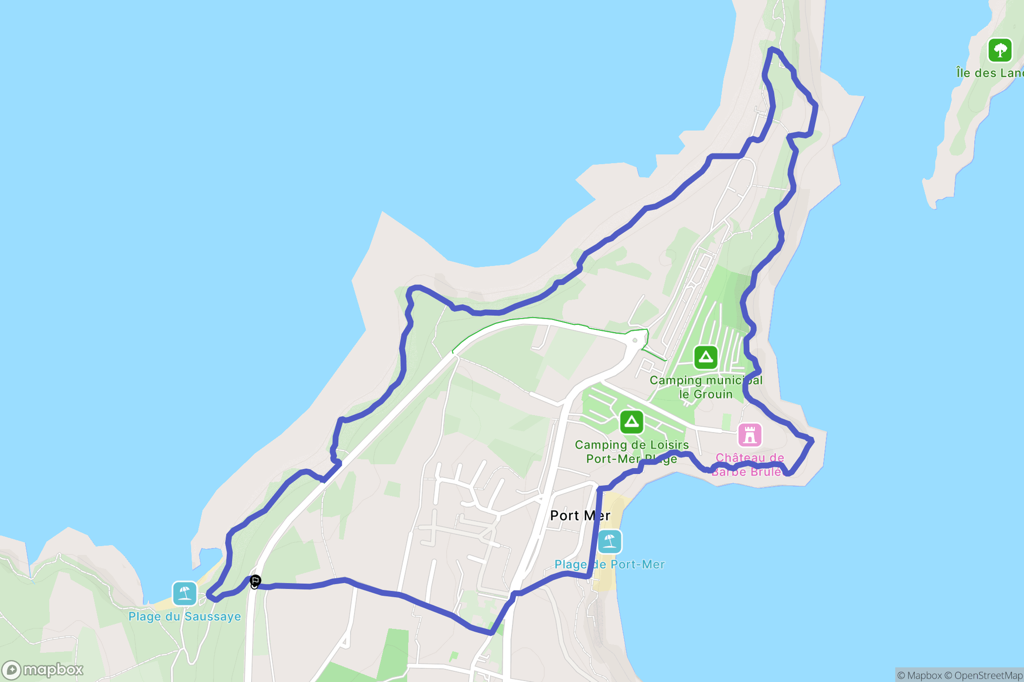 Cancale : carte du parcours de randonnée - France