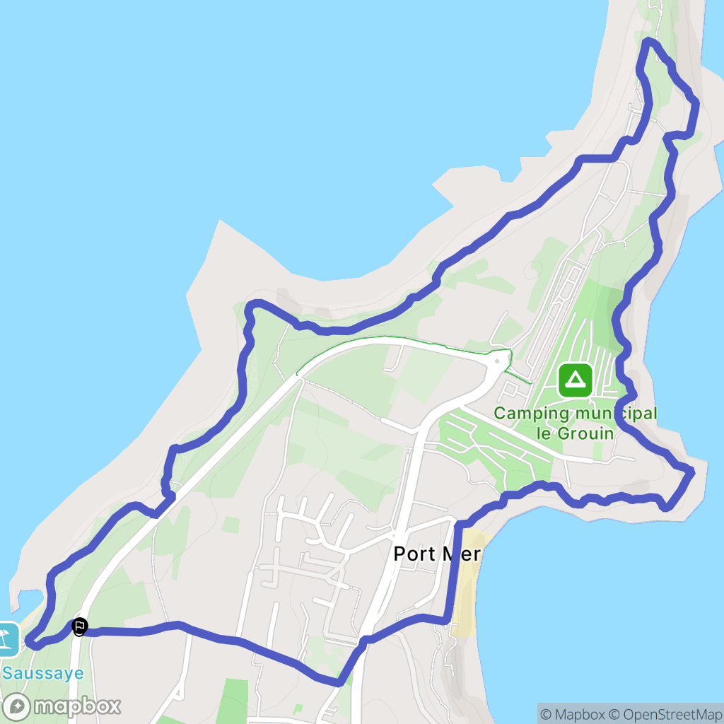 Cancale : carte du parcours de randonnée - France