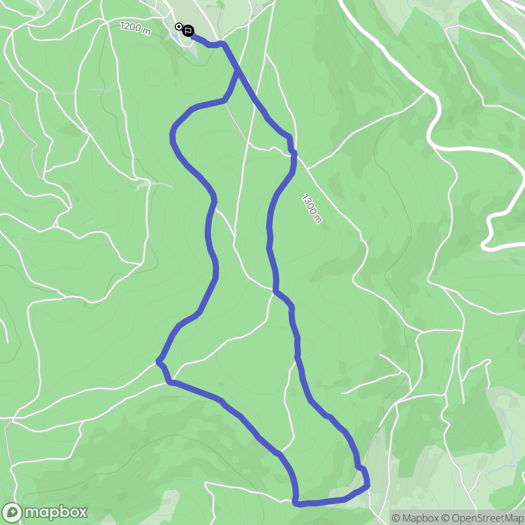 Le Bessat : carte du parcours de randonnée - France
