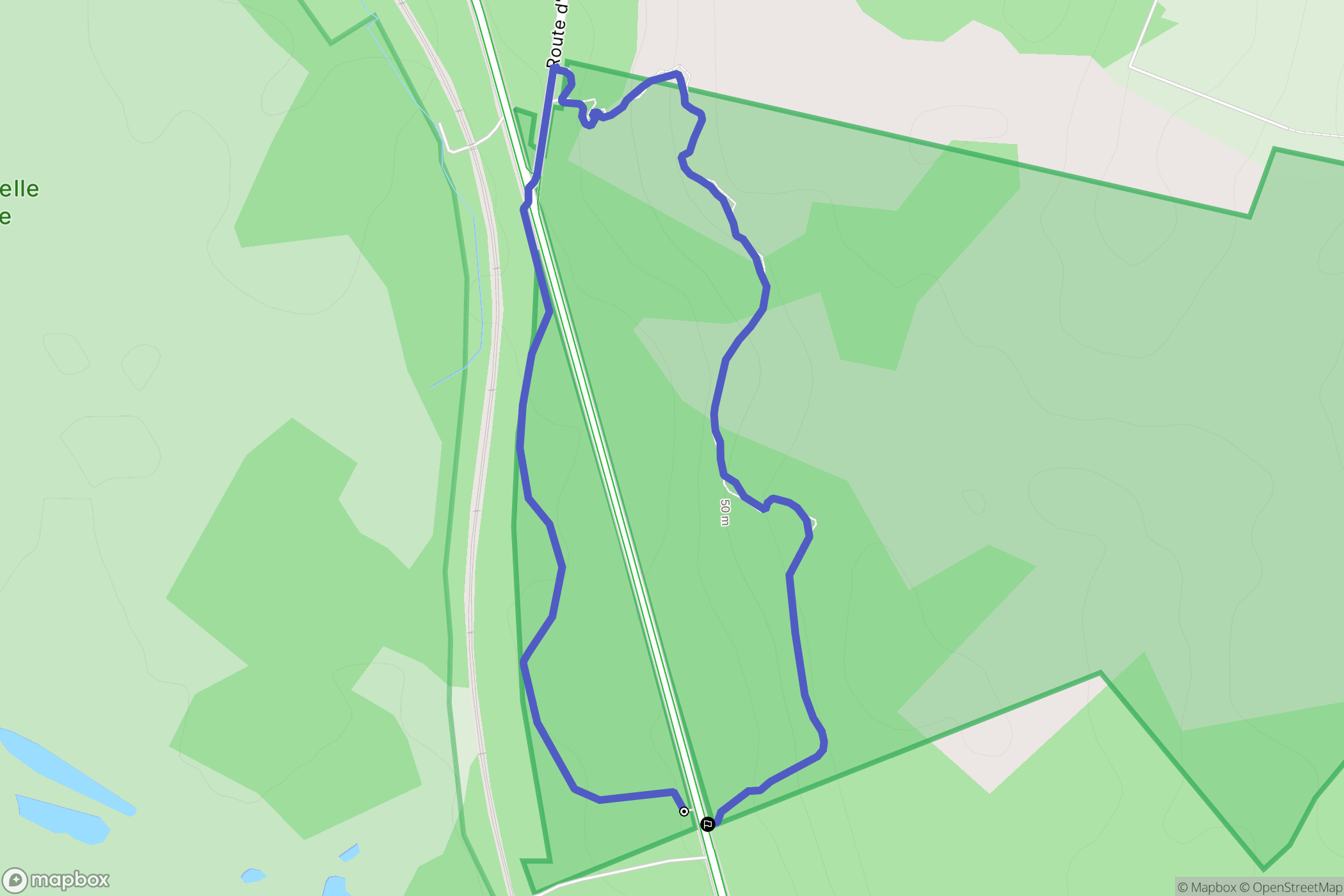 Étaples : carte du parcours de randonnée - France