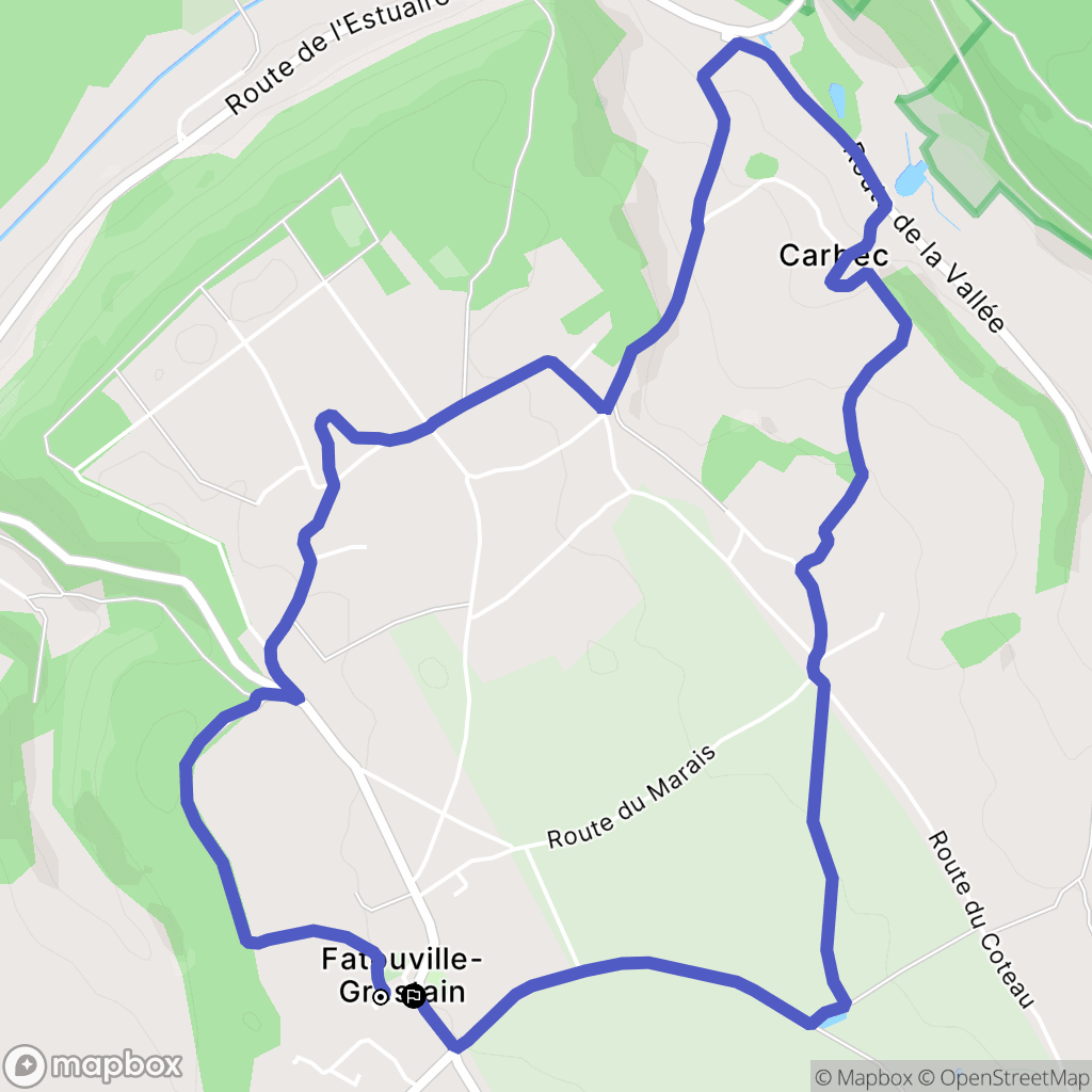Fatouville-Grestain : carte du parcours de randonnée - France
