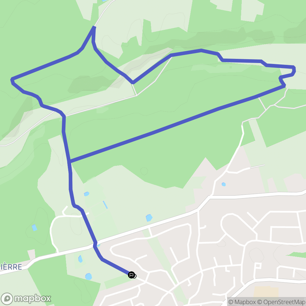 Saint-Sébastien-de-Morsent : carte du parcours de randonnée - France