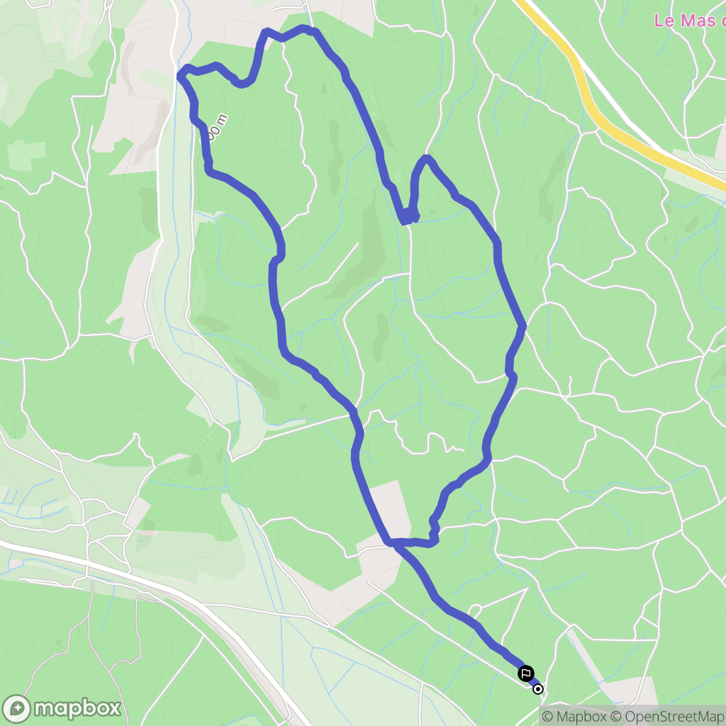 Gajan : carte du parcours de randonnée - France