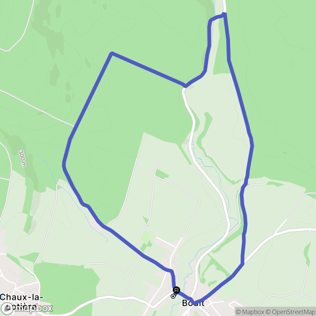 Boult : carte du parcours de randonnée - France
