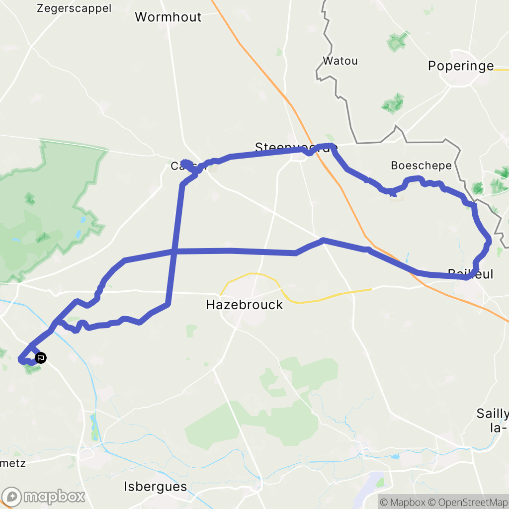 Racquinghem : carte du parcours de randonnée - France