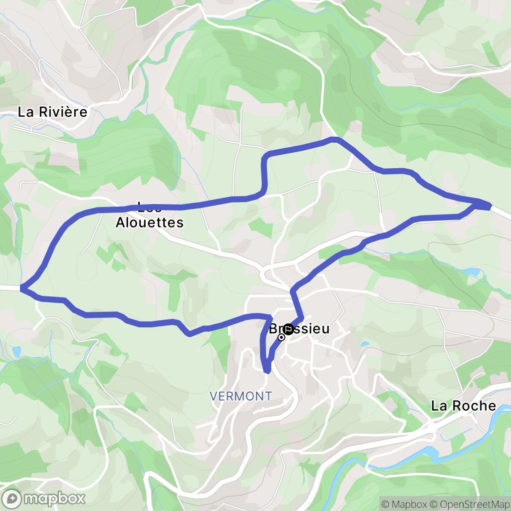 Brussieu : carte du parcours de randonnée - France