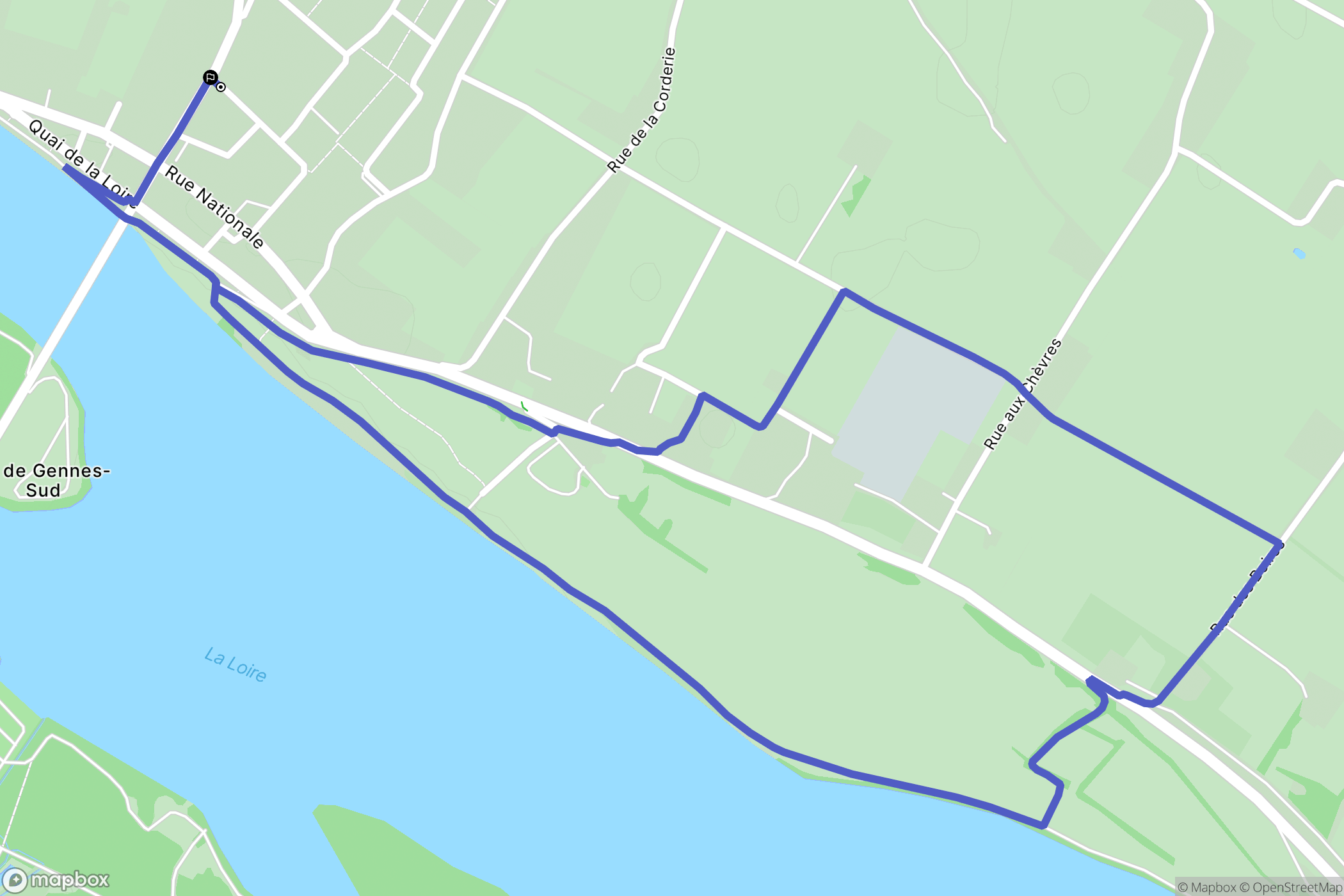 Les Rosiers-sur-Loire : carte du parcours de randonnée - France