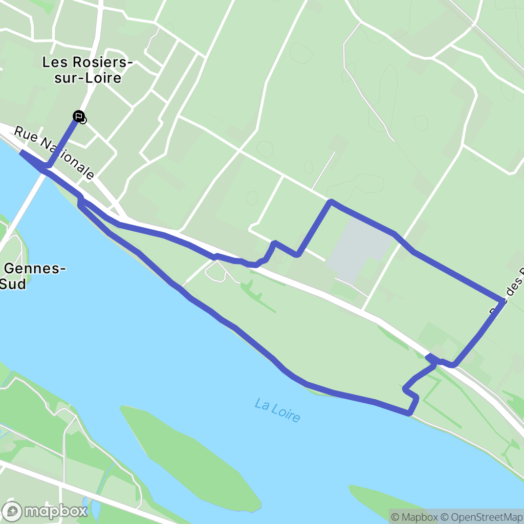 Les Rosiers-sur-Loire : carte du parcours de randonnée - France