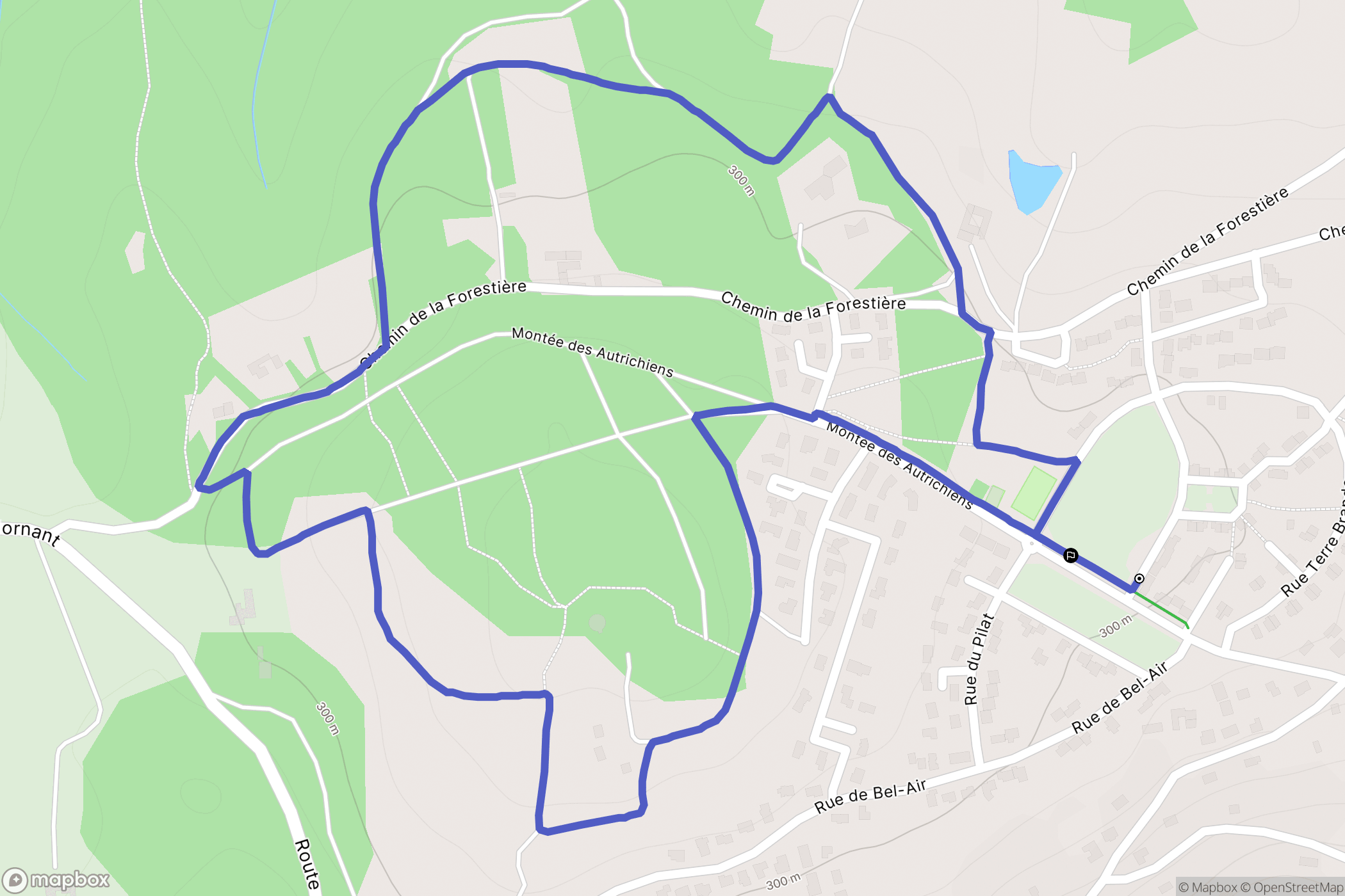 Givors, Montrond : carte du parcours de randonnée - France
