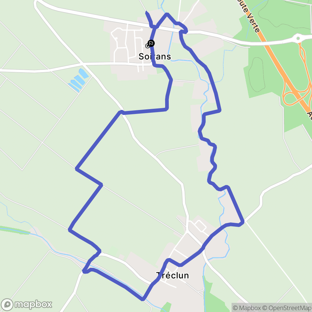 Soirans : carte du parcours de randonnée - France