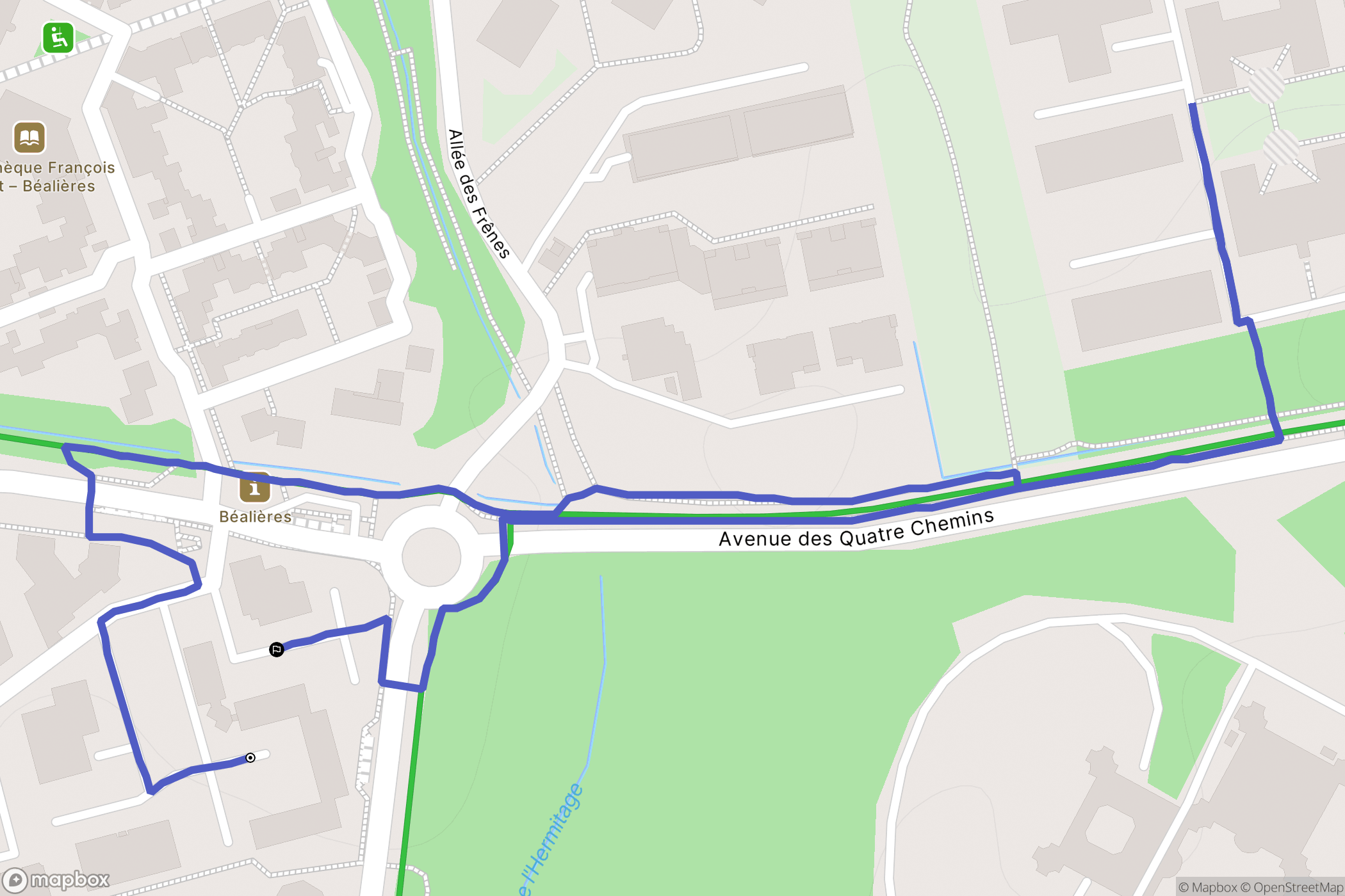 Meylan : carte du parcours de randonnée - France