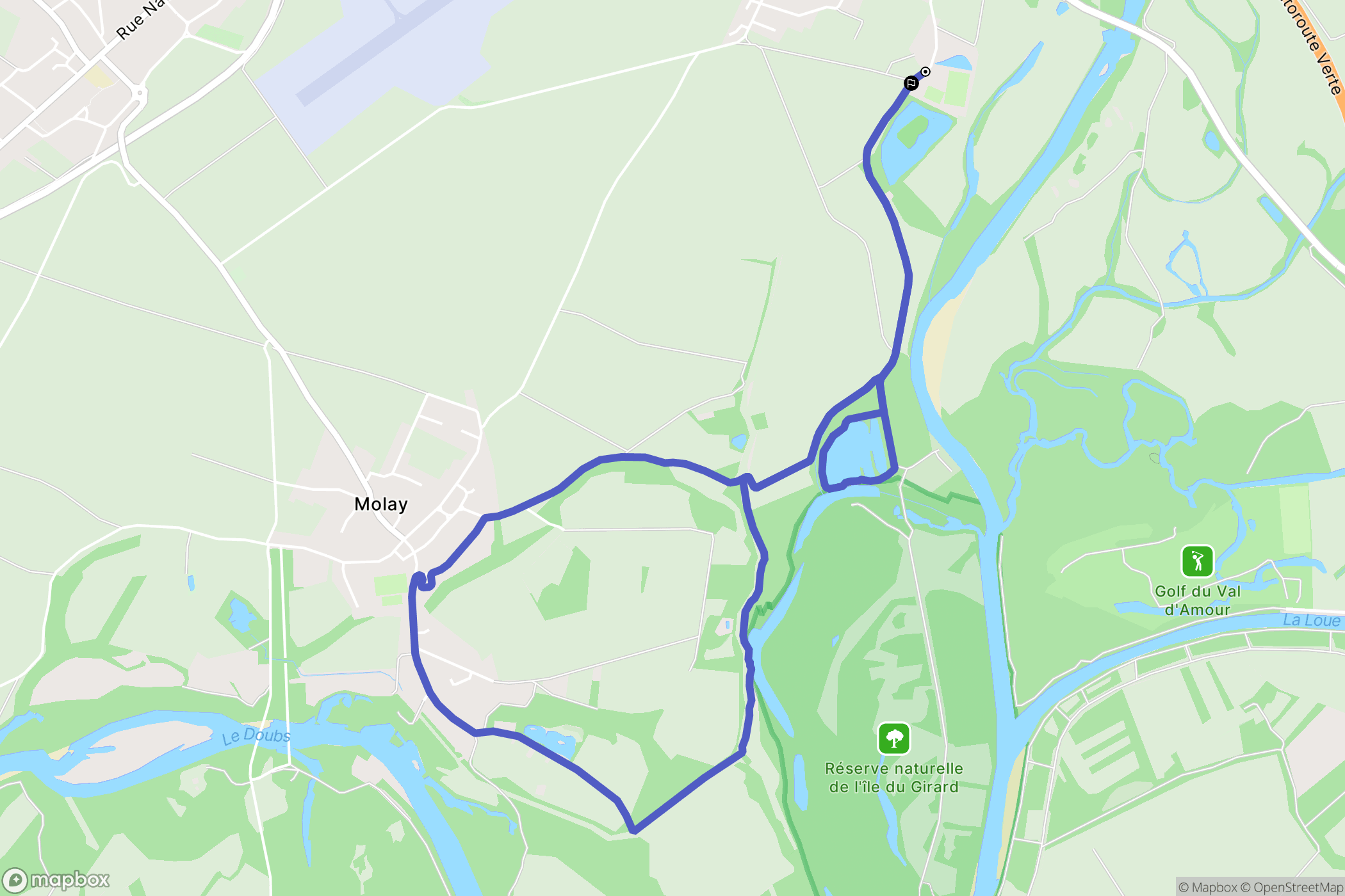 Gevry : carte du parcours de randonnée - France